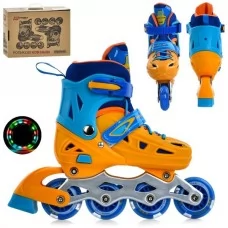 Ролики детские BabyToys A4151-S-YL раздвижные желто-синие