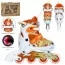 Роликовые коньки BabyToys A4156-S-OR светящиеся 31-34