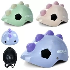 Шлем защитный детский BabyToys MS 4887 динозавр со светом