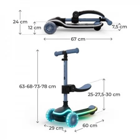 Самокат 2-в-1 Kinderkraft Raket Up Blue KRRAUP00BLU0000