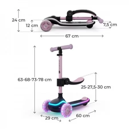 Самокат 2-в-1 Kinderkraft Raket Up Pink KRRAUP00PNK0000 Самокат 2-в-1 Kinderkraft Raket Up Pink KRRAUP00PNK0000