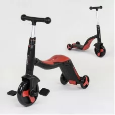 Самокат 3 в 1 Best Scooter JT 28288 червоний зі світлом і музикою Самокат 3 в 1 Best Scooter JT 28288 червоний зі світлом і музикою