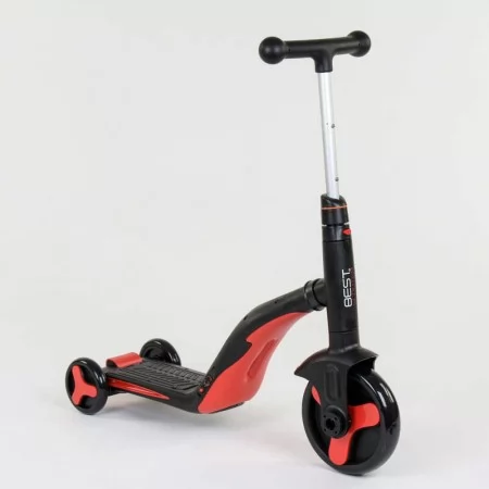 Самокат 3 в 1 Best Scooter JT 28288 червоний зі світлом і музикою