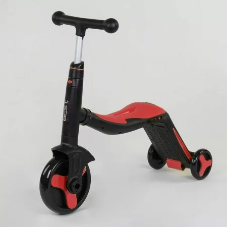 Самокат 3 в 1 Best Scooter JT 28288 червоний зі світлом і музикою