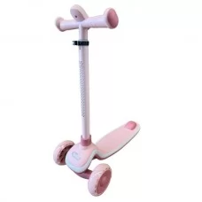 Детский самокат iTrike 5566-pink розовый со светом, 3 колеса