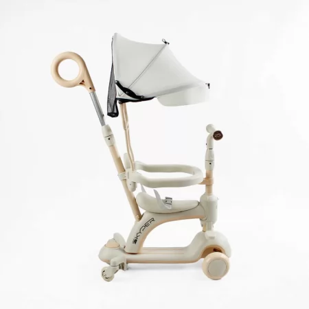 Самокат 5в1 "Skyper" BG-60215 колеса PU 125х35мм зі світлом, УКРАЇНСЬКЕ ОЗВУЧУВАННЯ та підсвічування платформи, с ДОП. КОЛЕСАМИ, захисний бампер