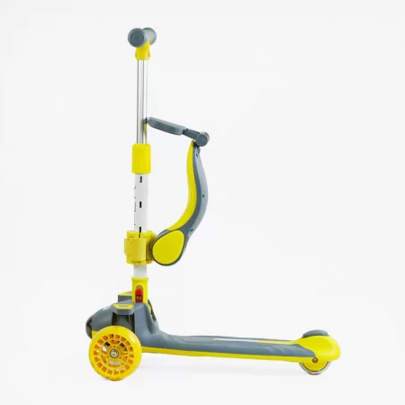 Самокат 5в1 "Skyper" J-06118 колеса PU 125х40мм зі світлом, музика та підсвічування платформи, с ДОП. КОЛЕСАМИ, захисний бампер, в коробці