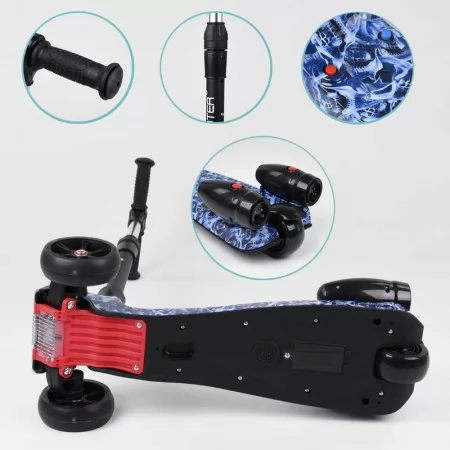 Самокат дитячий Best Scooter Maxi з музикою та димом Самокат дитячий Best Scooter Maxi з музикою та димом