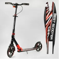 Самокат алюминиевый Best Scooter 10304 с фарой и амортизатором