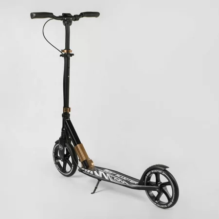 Алюмінієвий самокат Best Scooter 14268 з фарою та амортизатором Алюмінієвий самокат Best Scooter 14268 з фарою та амортизатором