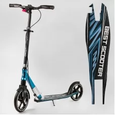 Самокат алюминиевый Best Scooter 23013 с фарой и амортизатором