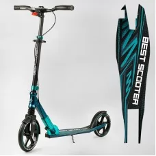 Самокат алюминиевый Best Scooter 43685 с фарой и амортизатором