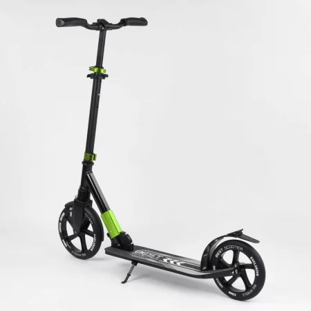 Самокат алюминиевый "Best Scooter" 72284 колеса PU, d переднего колеса - 230мм, d заднего колеса - 215мм, 1 амортизатор передний, в коробке