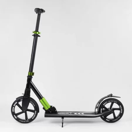 Самокат алюминиевый "Best Scooter" 72284 колеса PU, d переднего колеса - 230мм, d заднего колеса - 215мм, 1 амортизатор передний, в коробке