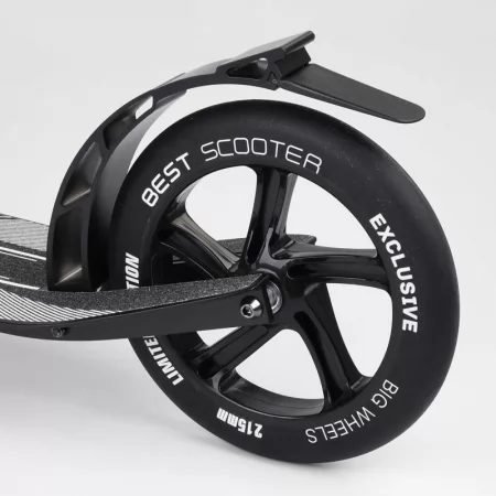 Самокат алюминиевый "Best Scooter" 72284 колеса PU, d переднего колеса - 230мм, d заднего колеса - 215мм, 1 амортизатор передний, в коробке
