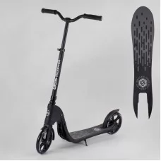 Самокат двухколесный Best Scooter 72378 черный колеса PU 20см