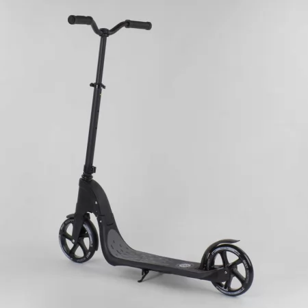 Самокат двоколісний Best Scooter 72378 чорний колеса PU 20см Самокат двоколісний Best Scooter 72378 чорний колеса PU 20см