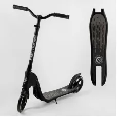 Самокат двухколесный Best Scooter черный колеса PU 20см