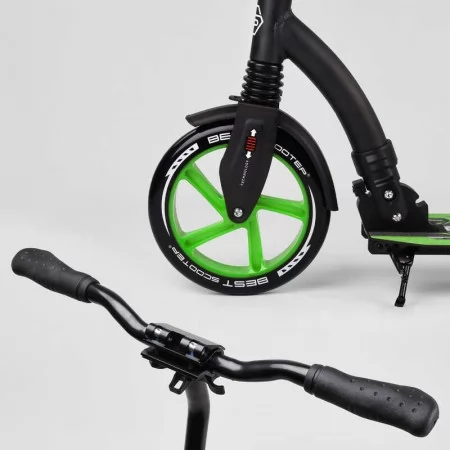 Самокат Best Scooter 52266 с амортизатором и широким рулем