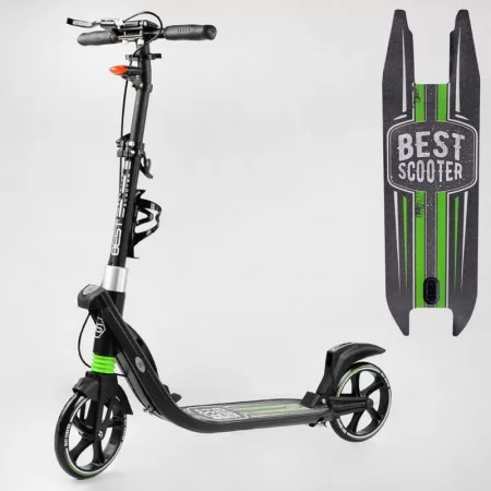 Самокат двоколісний Best Scooter L-22066 з фарою та амортизаторами