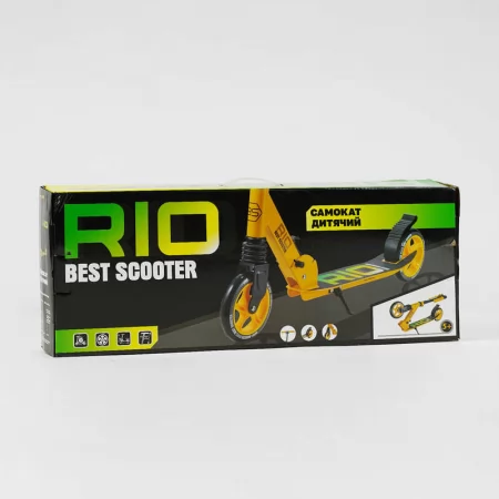 Самокат двухколесный "Best Scooter" R - 12005 колеса PU 145мм, передний амортизатор, алюминиевый тормоз, в коробке