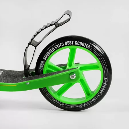 Самокат двухколесный "Best Scooter" R - 12005 колеса PU 145мм, передний амортизатор, алюминиевый тормоз, в коробке