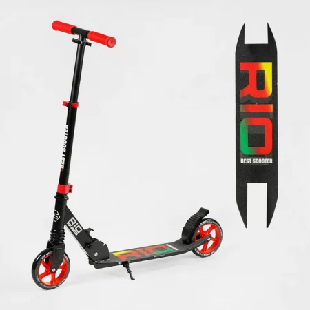 Самокат двухколесный "Best Scooter" R - 88505 колеса PU 145мм, передний амортизатор, алюминиевый тормоз, в коробке