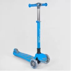 Самокат складной Best Scooter 38603 голубой со светом