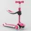 Самокат трехколесный Best Scooter JS-41008/63204 с сидением, алюминиевый руль, 3 колеса PU со светом, d=12 см