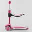 Самокат трехколесный Best Scooter JS-41008/63204 с сидением, алюминиевый руль, 3 колеса PU со светом, d=12 см