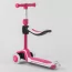 Самокат трехколесный Best Scooter JS-41008/63204 с сидением, алюминиевый руль, 3 колеса PU со светом, d=12 см