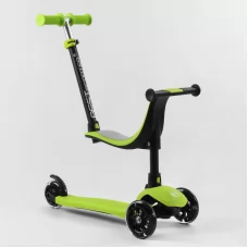Самокат трехколесный Best Scooter PL-315 колеса PU со светом, сидение, родительская ручка, в коробке