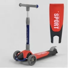 Самокат трехколесный Best Scooter F-44077 складной со светом красный