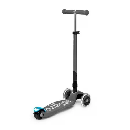 Самокат трехколесный Micro Maxi Deluxe LED до 50 кг складной вулканический серый MMD094 Самокат трехколесный Micro Maxi Deluxe LED до 50 кг складной вулканический серый MMD094