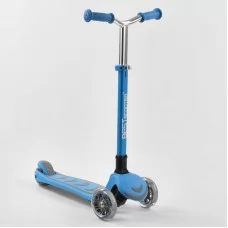 Самокат Best Scooter Y-00180 складной со светом голубой