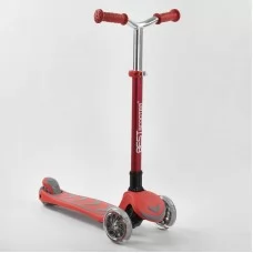 Самокат трехколесный Best Scooter Y-00325 красный складной со светом