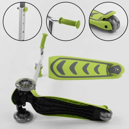 Дитячий триколісний самокат Best Scooter зі світлом і колесами Дитячий триколісний самокат Best Scooter зі світлом і колесами