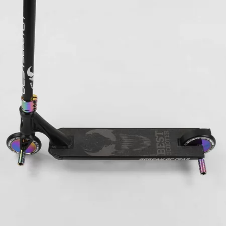 Самокат трюковый 97683 Best Scooter "SIMBIOTE" HIC-система, ПЕГИ, алюминиевый диск и дека, колёса 120мм PU, ширина руля - 57 см, в коробке