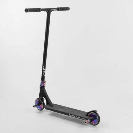 Самокат трюковый 97683 Best Scooter "SIMBIOTE" HIC-система, ПЕГИ, алюминиевый диск и дека, колёса 120мм PU, ширина руля - 57 см, в коробке