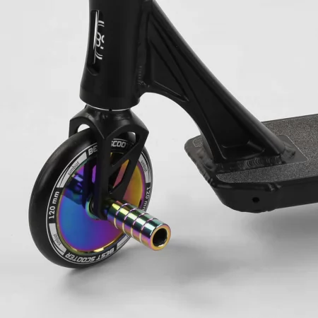 Самокат трюковый 97683 Best Scooter "SIMBIOTE" HIC-система, ПЕГИ, алюминиевый диск и дека, колёса 120мм PU, ширина руля - 57 см, в коробке