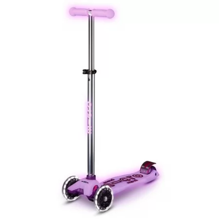 Трехколесный самокат Micro Maxi Deluxe Glow LED светящийся лиловый MMD367 Трехколесный самокат Micro Maxi Deluxe Glow LED светящийся лиловый MMD367