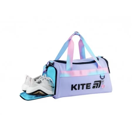 Сумка спортивная школьная Shine On K26-2505-1, 20x41x24 см, отделение для обуви, Kite