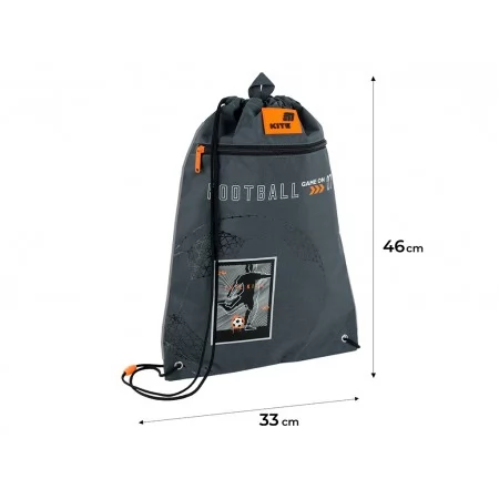 Сумка для обуви Goal, 46×33 см, со шнурками и карманом, Kite K26-601M-4