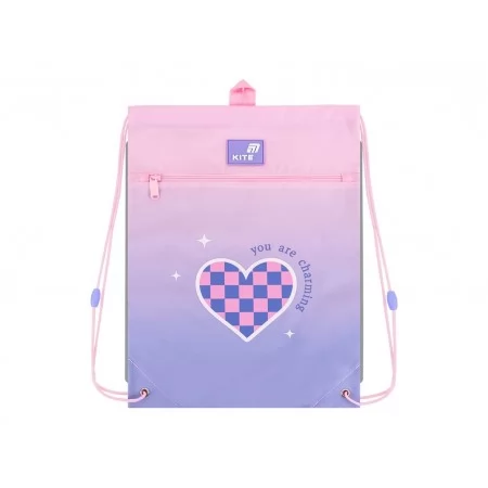 Сумка для взуття Charming, 46×33 см, зі шнурками та кишенею, Kite K26-601M-9