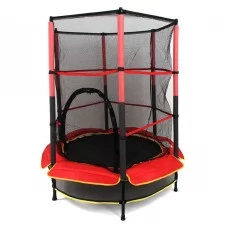 Батут круглий BabyToys 55 см з сіткою червоний