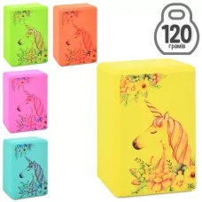 Блок для йоги BabyToys MS 0858-14 EVA разноцветный 120г