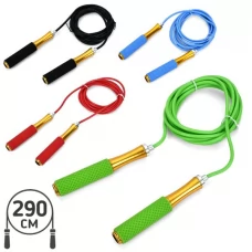 Скакалка MS 4615 290см, ПВХ, ручка - резина+метал, підшипник, 4 кольори, у пакеті