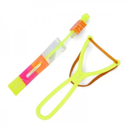 Игрушечная рогатка-вертушка BabyToys со светом, 12 см, микс цветов
