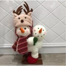 Новогодняя фигурка Сніговик BabyToys 35 см пластмасса