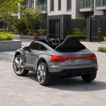 Детский электромобиль Audi RS e-tron GT M 6268EBLRS-11, 2 мотора по 35W, EVA, экокожа, Bluetooth, серый